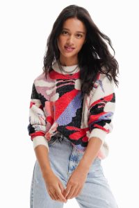 Desigual Multicoloured geometric jumper Naisten Neulepuserot | VDNSL8320