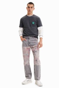 Desigual Newspaper comfort jeans Miesten Housut | RSEPZ3986