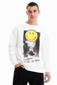 Desigual Oversize Smiley Miesten Puserot | UPCAF2301