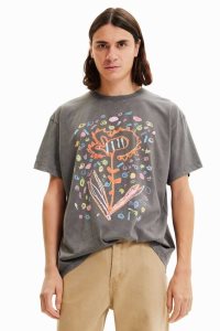 Desigual Oversize flower Miesten Pikeepaita | JTGKB0326