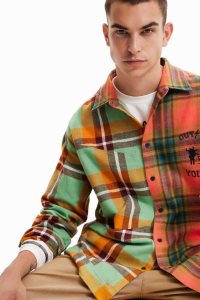 Desigual Oversize plaid Miesten Paidat | DPUIX2930
