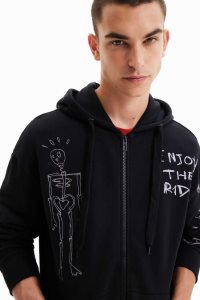 Desigual Oversize zip-up hoodie Miesten Puserot | LUTPY7345