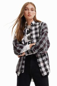 Desigual Patchwork plaid Naisten Topit | VKGJZ0487