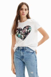 Desigual Peace heart Naisten T Paidat | XJACO8632