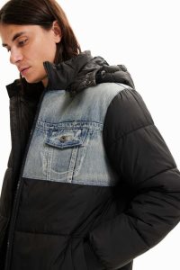Desigual Pehmustettu denim Miesten Takit | DGFZV1205