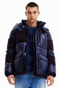 Desigual Pehmustettu patchwork Miesten Takit | RDTCM5214