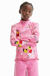Desigual Pink Panther Tytön T Paidat | NDOST3651