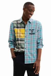 Desigual Plaid patchwork Miesten Paidat | JFWOP9467