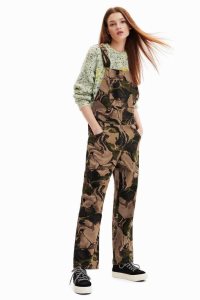 Desigual Psychedelic camouflage dungarees Naisten Leggingsit | GPLIB1725