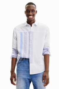 Desigual Raidallinen patchwork Miesten Paidat | QSGBW6057