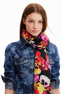 Desigual Rectangular floral foulard Naisten Huivit | XZQWK1086