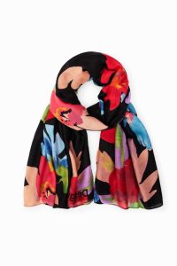 Desigual Rectangular floral foulard Naisten Huivit | YOXVD1049