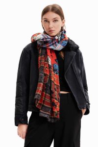 Desigual Rectangular patchwork foulard Naisten Huivit | NIBRX7438