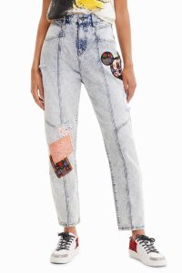 Desigual Relaxed featuring Disney's Mickey Mouse Naisten Farkut | OWFKH6538