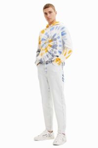 Desigual Relaxed jeans with print Miesten Housut | CQSNI4239