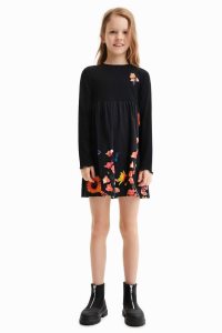 Desigual Ribbed floral Tytön Mekko | JFKXU4231