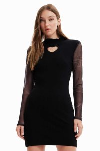 Desigual Ribbed heart Naisten Haalari | PWSUR8064