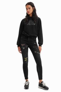 Desigual Ripped skinny Naisten Farkut | WOUJT5367