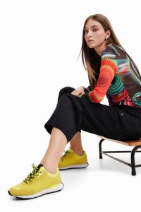 Desigual Rubberised running sneakers Naisten Puserot | PKJNH5431