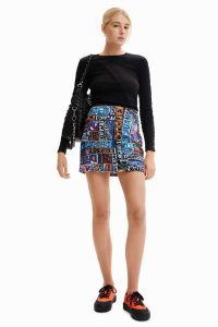 Desigual Slim arty logo mini Naisten Hameet | PFUSQ0129