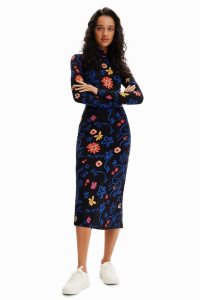 Desigual Slim floral midi Naisten Haalari | BXFRI5794