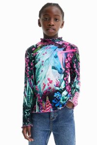 Desigual Slim nature fantasy Tytön T Paidat | GAIVZ2470