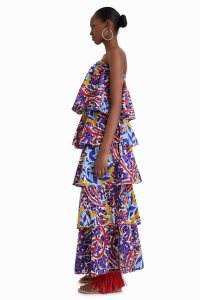 Desigual Stella Jean long ruffled Naisten Haalari | SZCPV7031