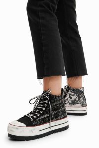 Desigual Tartan platform high-top Naisten Tennarit | UXJYE4198