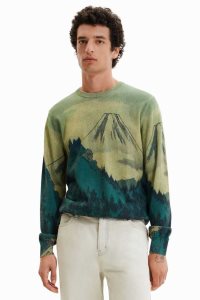 Desigual Thin landscape pullover Miesten Puserot | LYGON7603