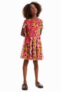 Desigual Tulle flower Tytön Mekko | DZOKM7189