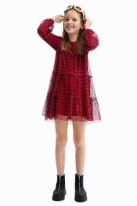 Desigual Tulle geometric Tytön Mekko | NWJTE7254