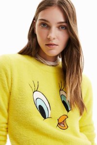 Desigual Tweety jumper Naisten Neulepuserot | QVHUF2798