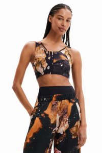Desigual Urheilu top with digital print Naisten Puserot | YKGOQ9178